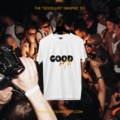 The "GOOD LIFE" - Graphic Premium T-shirt - White - Standard fit