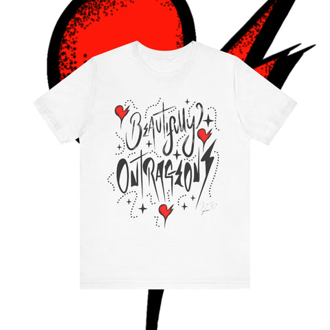 Beautifully Outrageous - Illustrated soft cotton T-Shirt