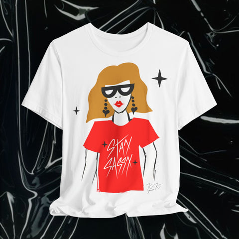 Stay Sassy: Illustrated Graphic T-Shirt. EU order.