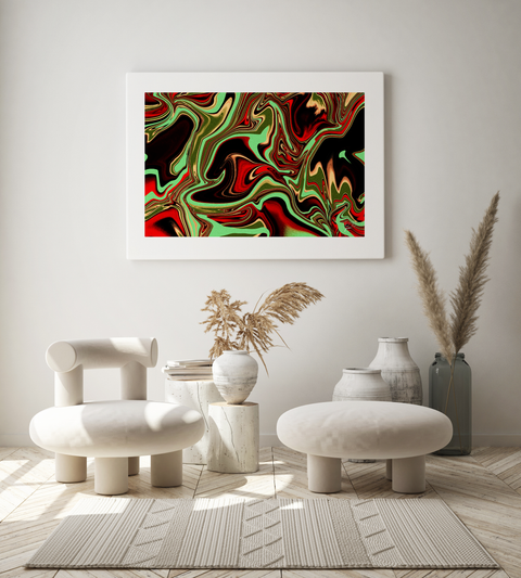 FLEETWOOD: Graphic Marbling A3 Art Print.