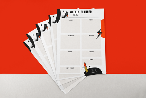 HOT STUFF: Weekly Planner. Download / Printable. FREE DOWNLOAD
