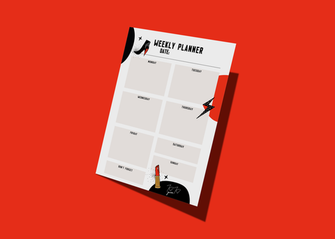 HOT STUFF: Weekly Planner. Download / Printable. FREE DOWNLOAD