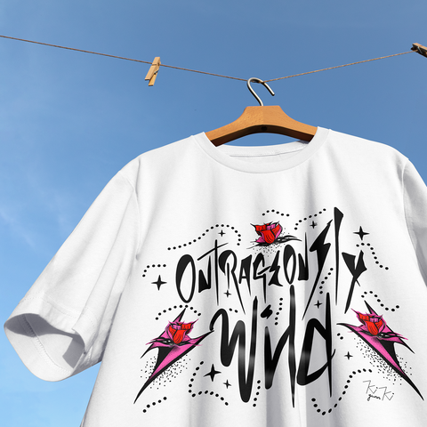 "Outrageously Wild" - Illustrated Organic T-shirt - Unisex