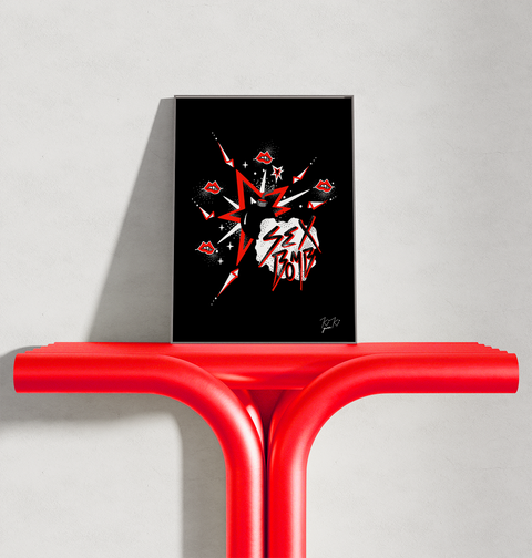 "Sex Bomb" A4 Art Print: Rock N Roll Decor, Boudoir Art / Sexy Decor Art