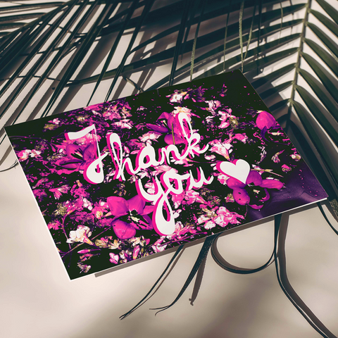 THANK YOU – Dipped Floral - Thank You Card