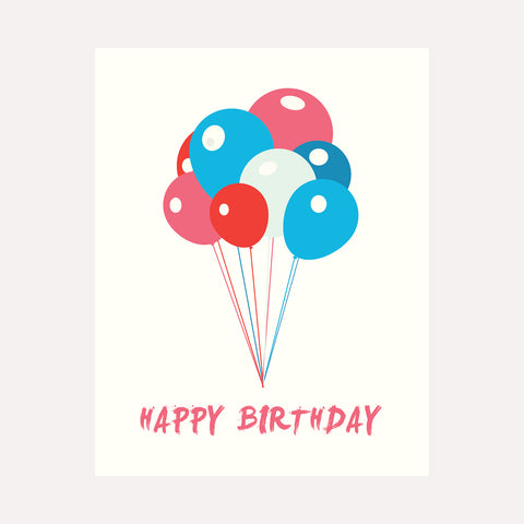 HAPPY BIRTHDAY, BALLOONS - Primary - Birthday Card