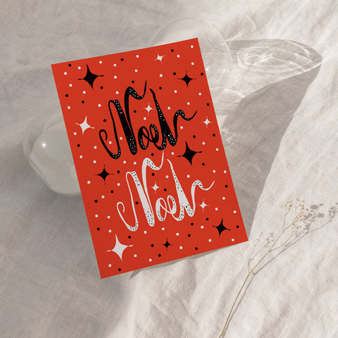 NOEL NOEL STARS – RED - Christmas Card