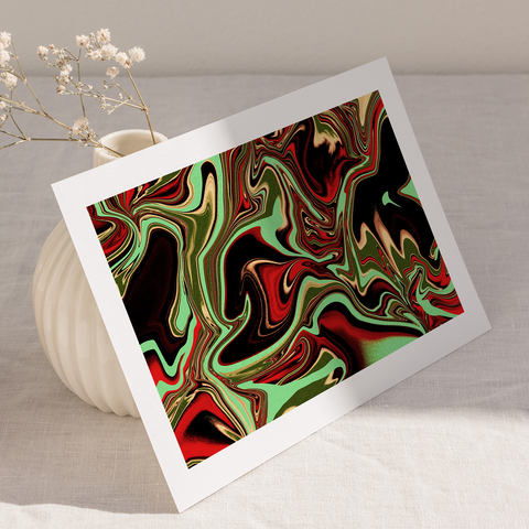FLEETWOOD: Graphic Marbling A3 Art Print.