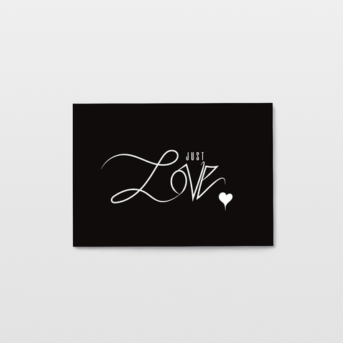 JUST LOVE - Lettering Black