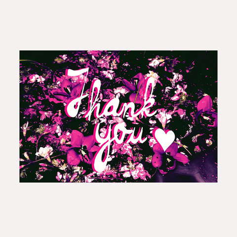 THANK YOU – Dipped Floral - Thank You Card