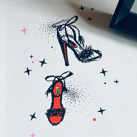 Let's Dance – A4 Art Print - Graphic Illustration by Kiki Gunn