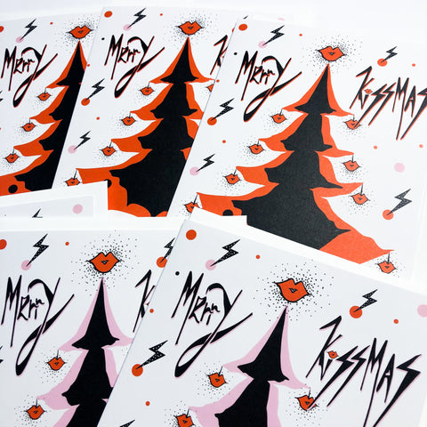 "Merry Kissmas": Christmas Card Pack.