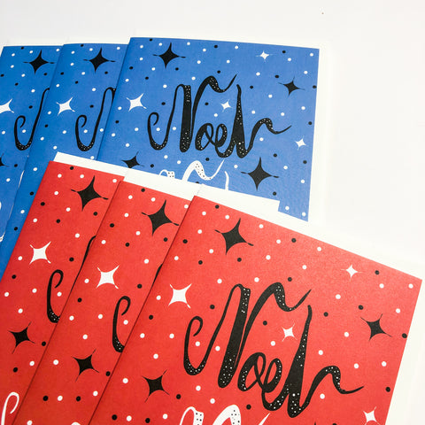 "Noel Noel" Illustrated Christmas Card Pack - x 6