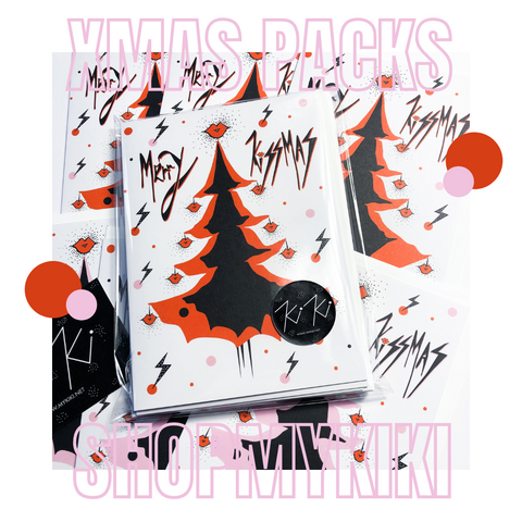 "Merry Kissmas": Christmas Card Pack.