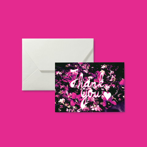 THANK YOU – Dipped Floral - Thank You Card