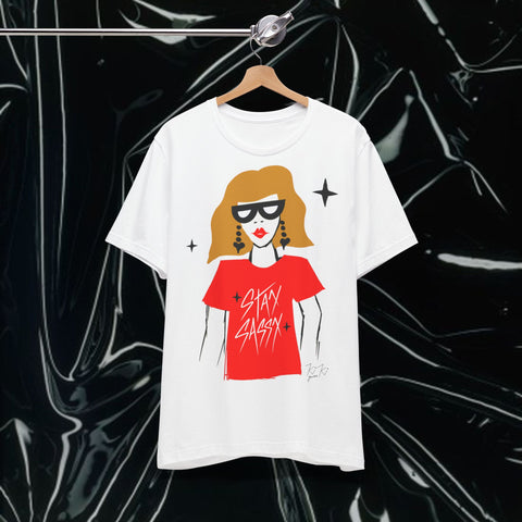 Stay Sassy: Illustrated Graphic T-Shirt. EU order.