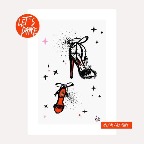 Let's Dance – A4 / A3 / A2 Illustrated Graphic Art Print