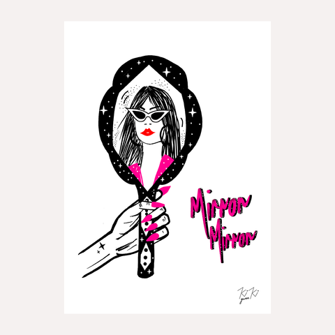 MIRROR MIRROR - A4 illustrated Graphic Art Print