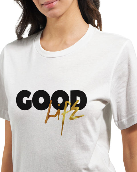 The "GOOD LIFE" - Graphic Premium T-shirt - White - Standard fit