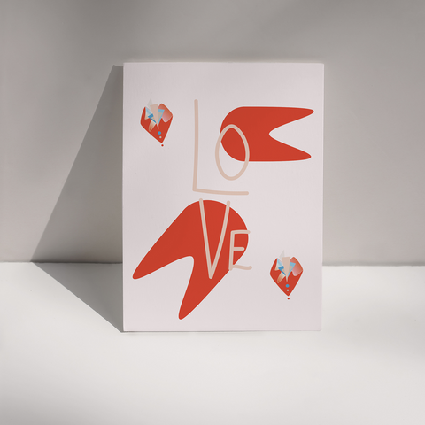 LOVE HEARTS – Abstract RED