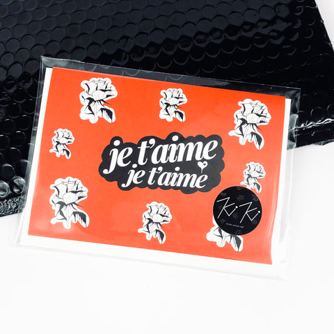 JE T'AIME – Rouge fleuri