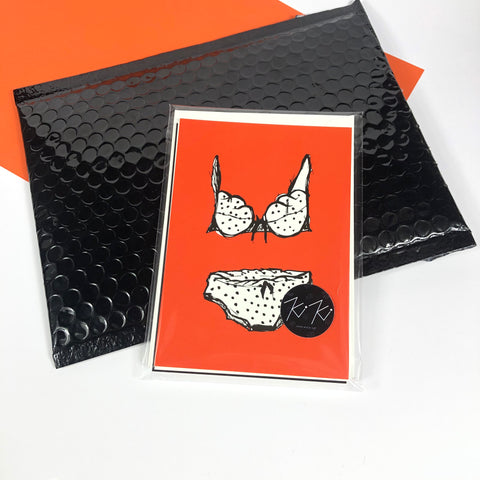 NAUGHTY BUT NICE - Illustrated Postcard set