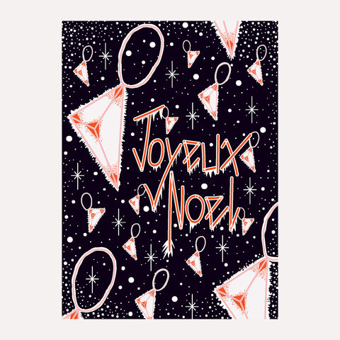 "Joyeux Noel" - Diamants - Pack de cartes de Noël - x6