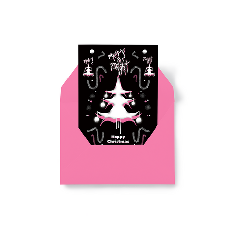 « MERRY &amp; BRIGHT » – Carte de Noël illustrée – lot de 6