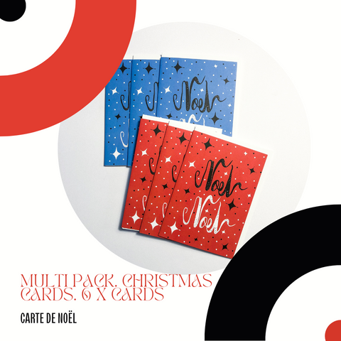 "Noel Noel" Illustrated Christmas Card Pack - x 6